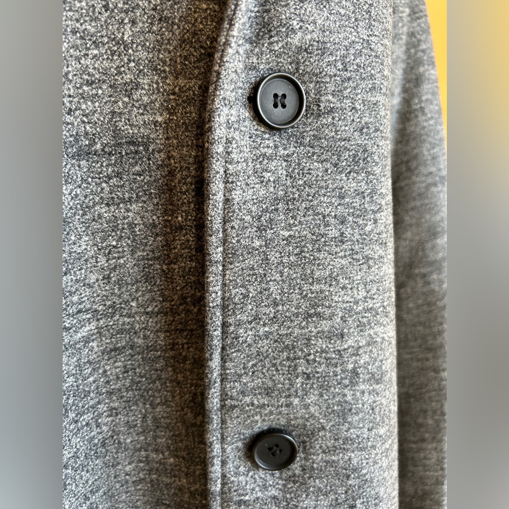 Topman Salt & Pepper Wool Overcoat NWT Men’s Medium / Women’s Large - Picture 5 of 13